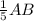 \frac{1}{5} AB