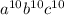 {a}^{10} {b}^{10} {c}^{10}