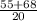 \frac{55+68}{20}