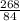 \frac{268}{84}