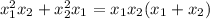 x_1^2x_2+x_2^2x_1=x_1x_2(x_1+x_2)