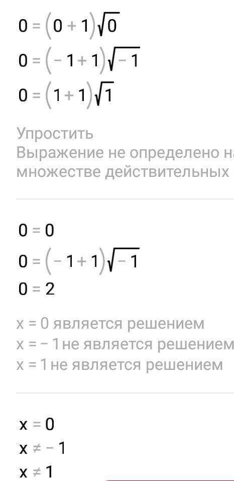 Найти нули функции y=(x+1)√x