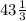 43\frac{1}{3}