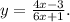 y=\frac{4x-3}{6x+1}.\\