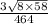 \frac{3 \sqrt{8 \times 58} }{464}