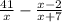 \frac{41}{x} - \frac{x - 2}{x + 7}