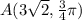 A(3\sqrt{2},\frac{3}{4}\pi)