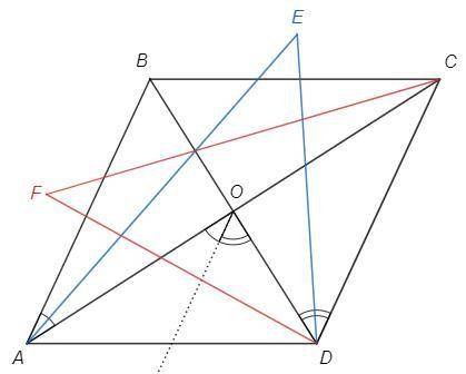 С полным оформлением. Бисектрисы углов ВАС и BDC паралелограмма ABCD пересекаются под углом 45°. Най