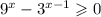 {9}^{x} - {3}^{x - 1} \geqslant 0