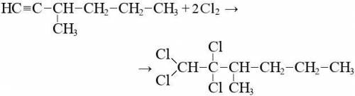 Реакция присоединения хлороводорода к 3 метилгексину 1. назовите реакцию​