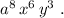 a^8\, x^6\, y^3\ .