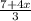 \frac{7 + 4x}{3}