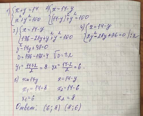 РЕШИТЬ СИСТЕМУ НЕЛИНЕЙНЫХ УРАВНЕНИЙ МЕТОДОМ ПОДСТАНОВКИ