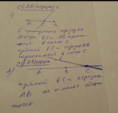 1. Даны отрезок ВС, точка М, не лежащая на прямой ВС, и точка К, лежащая на прямой ВС. Каково взаимн