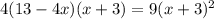 4(13-4x)(x+3)=9(x+3)^{2}