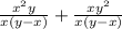 \frac{x^{2}y }{x(y-x)} +\frac{xy^{2}}{x(y-x)}