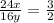 \frac{24x}{16y} = \frac{3}{2}