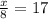 \frac{x}{8} = 17