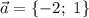 \vec{a}=\{-2;\ 1\}