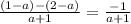 \frac{(1-a)-(2-a)}{a+1} =\frac{-1}{a+1}