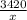 \frac{3420}{x}