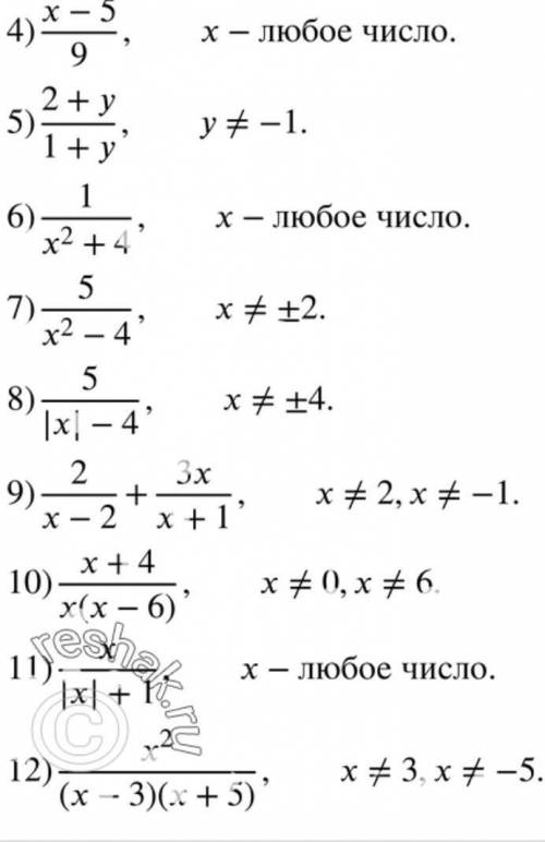 Найдите допустимые значения переменной x для выражения x+2/x^2-16 очень