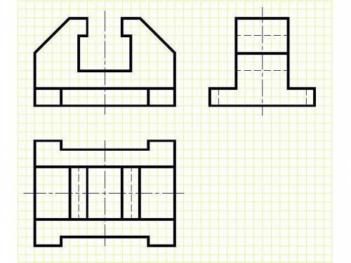начертить вид сверху и вид сбоку.​