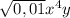 \sqrt[]{0,01 }x^{4} y