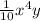 \frac{1}{10} x^{4} y