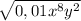 \sqrt[]{0,01x^{8}y^{2}}