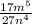 \frac{17m^{5} }{27n^{4} }