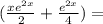 (\frac{xe^{2x}}{2} + \frac{e^{2x}}{4} )=