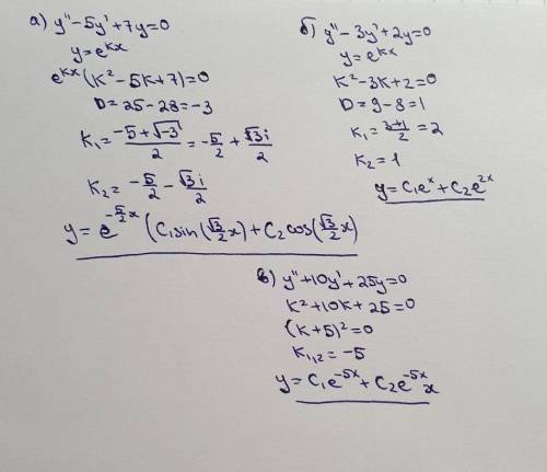 решить Линейные однородные дифференциальные уравнения,