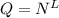 Q = N^{L}