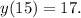 y(15)=17.