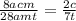 \frac{8acm}{28amt} =\frac{2c}{7t}