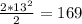 \frac{2*13^{2} }{2} = 169