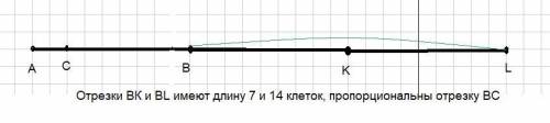 Накресліть відрізок АВ довжиною 9 клітинок зошита. Позначте на ньому точку С на відстані а клітинок