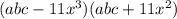 (abc-11x^{3} )(abc+11x^{2} )