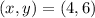 (x, y) = (4,6)