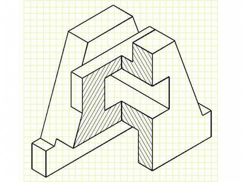 Народ с машиностроительным черчением! Дано 2 вида,нужно сделать 3 и разрезы + построить аксонометрич