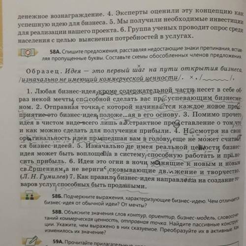 Составьте схемы обособленных членов предложения. 1. Любая бизнес-идея, кроме содержательной части, н