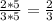 \frac{2*5}{3*5}=\frac{2}{3}