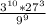 \frac{3^{10}*27^{3} }{9^{9} }