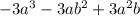 - 3 {a}^{3} - 3a {b}^{2} + 3 {a}^{2} b