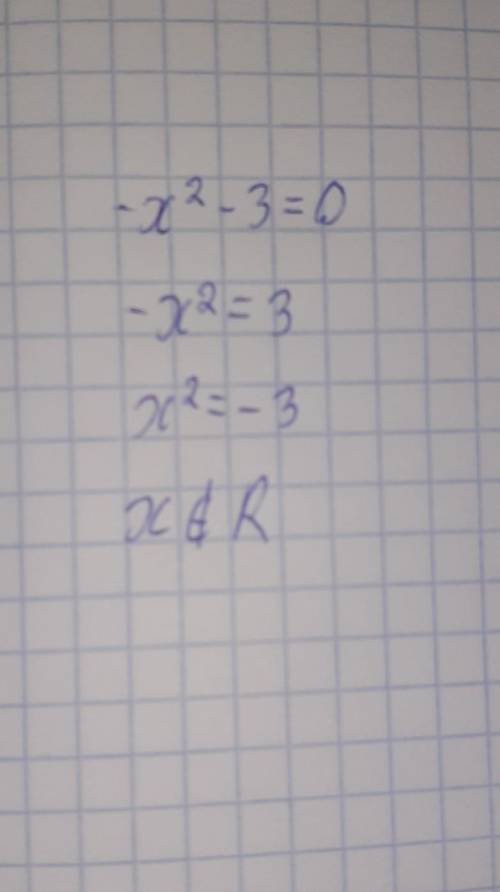 -х²-3=0 Найти дискриминант​