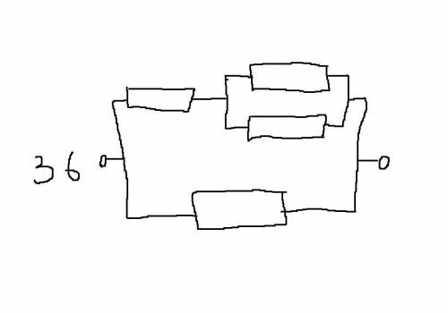 Даны 4 резистора по 60 ОМ каждый. Начертите схему так, чтобы общее сопротивление было: 27 Ом; 36 Ом