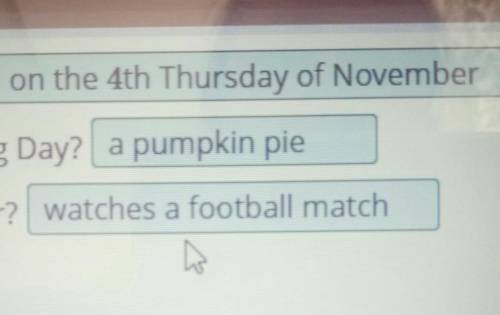 Listen to a talk about Thanksgiving day and click the right answer. The audio:When do people celebra