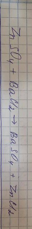 Зробити повне і скорочене йоне рівняння ZnSO4+BaCI=BaSO4+ZnCI2 до ть будьласка
