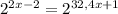 2^{2x-2}=2^{32,4x+1}